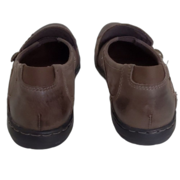 Women's Rockport Cobb Hill Leather Upper Slip On Brown Loafers Size 7 - Picture 3 of 6